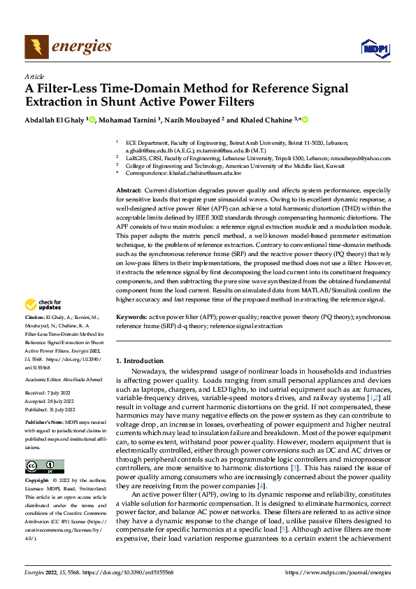(PDF) A Filter-Less Time-Domain Method for Reference Signal Extraction ...