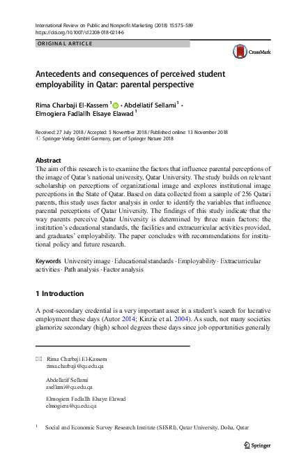 (PDF) Antecedents and consequences of perceived student employability ...