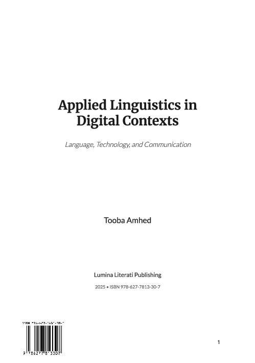 (PDF) Applied Linguistics in Digital Contexts: Language Technology and ...