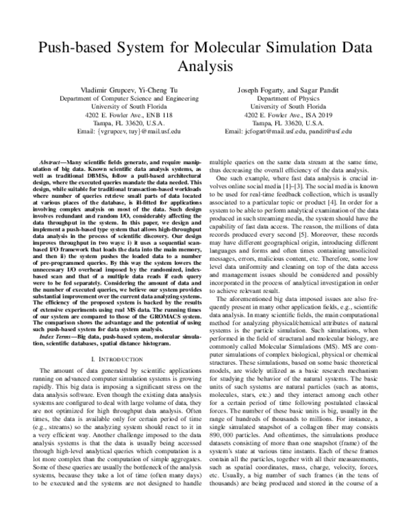 (PDF) Push-based system for molecular simulation data analysis