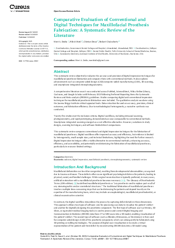 (PDF) Comparative Evaluation of Conventional and Digital Techniques for ...