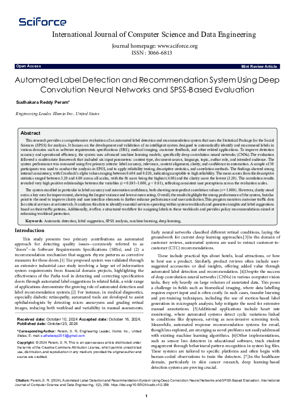 (PDF) Automated Label Detection and Recommendation System Using Deep ...