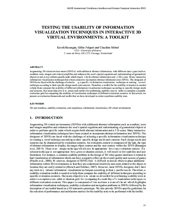 (PDF) Testing the Usability of Information Visualization Techniques in ...