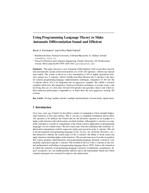 (PDF) Using Programming Language Theory to Make Automatic ...