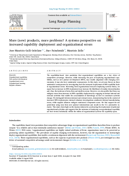 (PDF) More (new) products, more problems? A systems perspective on ...