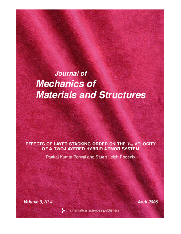 (PDF) Effects of layer stacking order on the V50velocity of a two ...