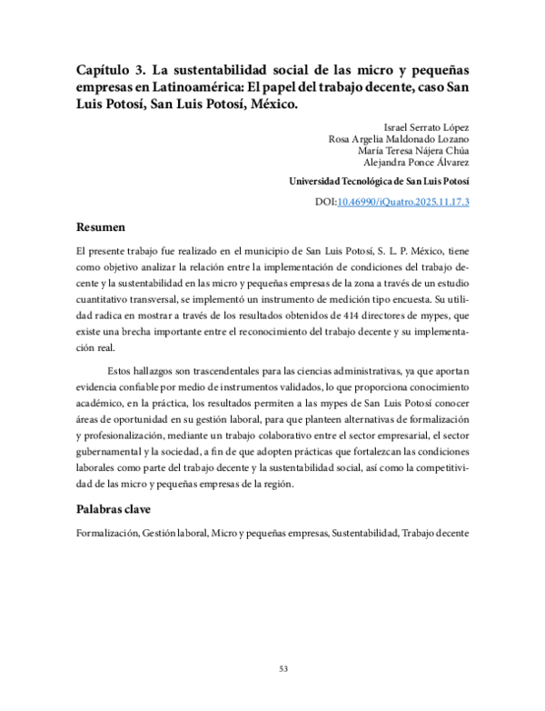 (PDF) La sustentabilidad social de las micro y pequeñas empresas en ...