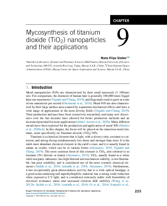 (PDF) Mycosynthesis of titanium dioxide (TiO2) nanoparticles and their ...