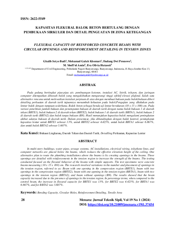 (PDF) Flexural Capacity of Reinforced Concrete Beams with Circular ...