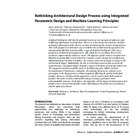 (PDF) Rethinking Architectural Design Process using Integrated ...