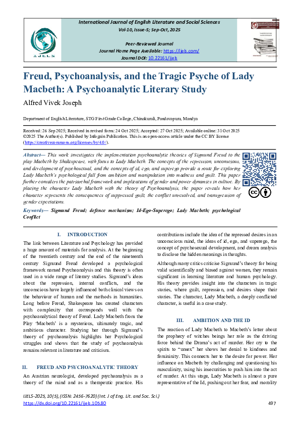 (PDF) Freud, Psychoanalysis, and the Tragic Psyche of Lady Macbeth: A ...