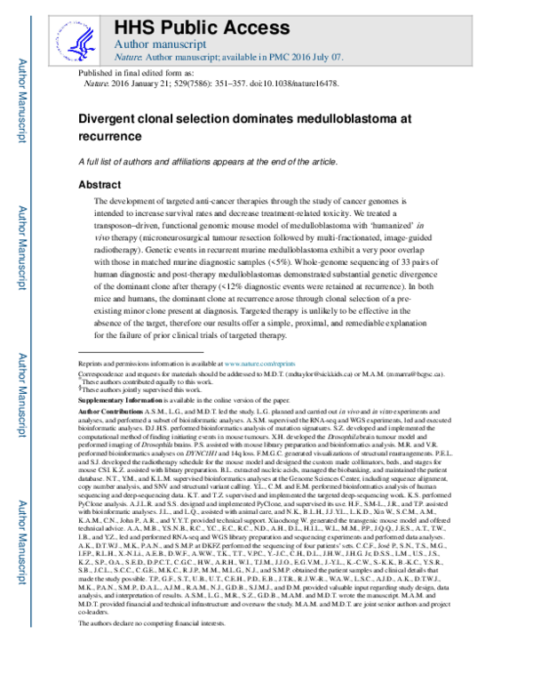 (PDF) Faculty of 1000 evaluation for Divergent clonal selection ...