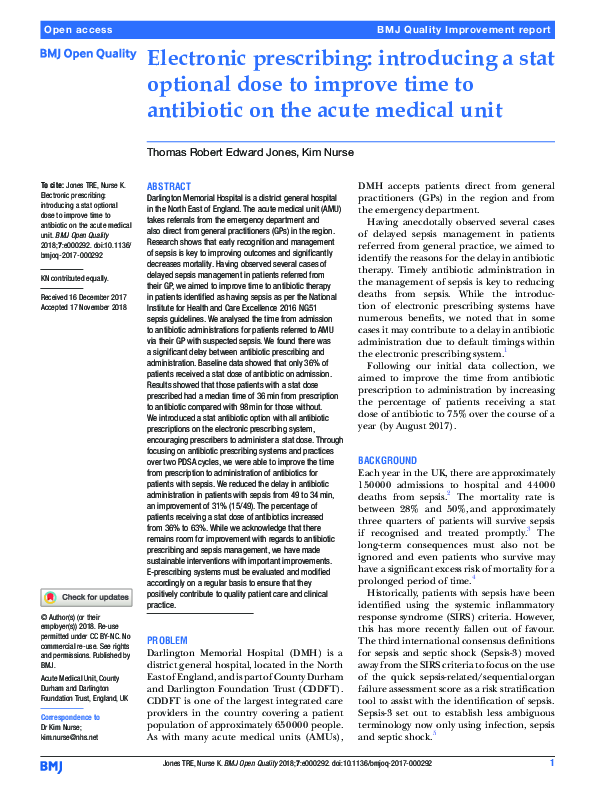 (PDF) Electronic prescribing: introducing a stat optional dose to ...