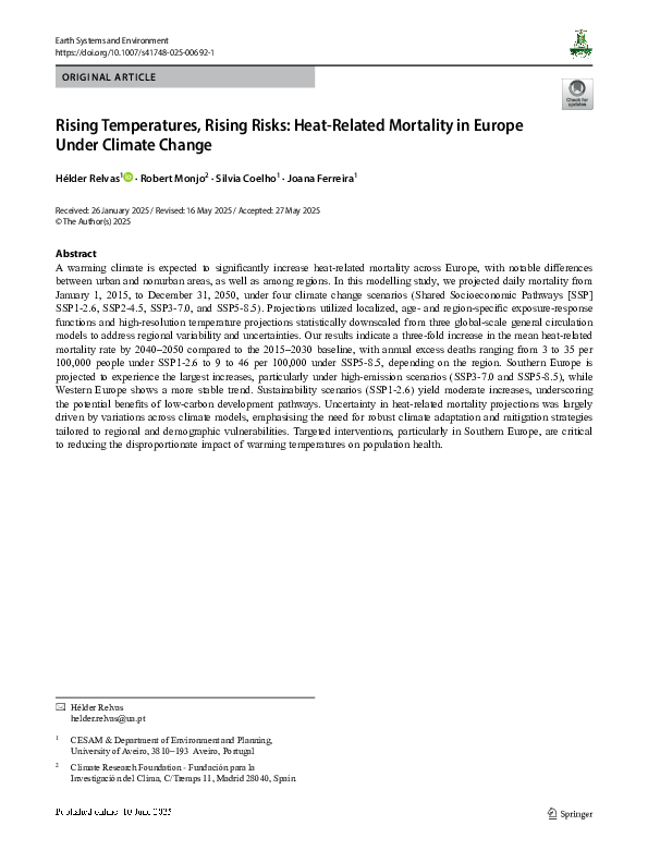 (PDF) Rising Temperatures, Rising Risks: Heat-Related Mortality in ...