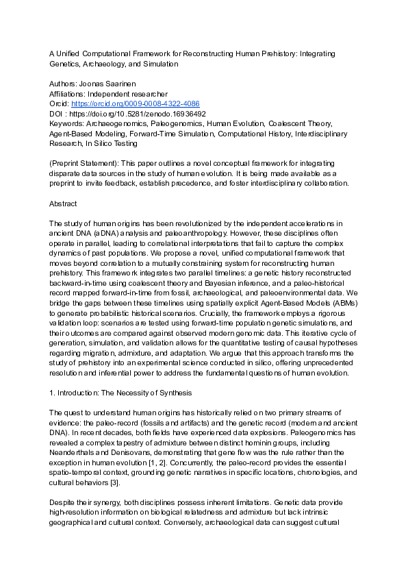 (PDF) A Unified Computational Framework for Reconstructing Human ...