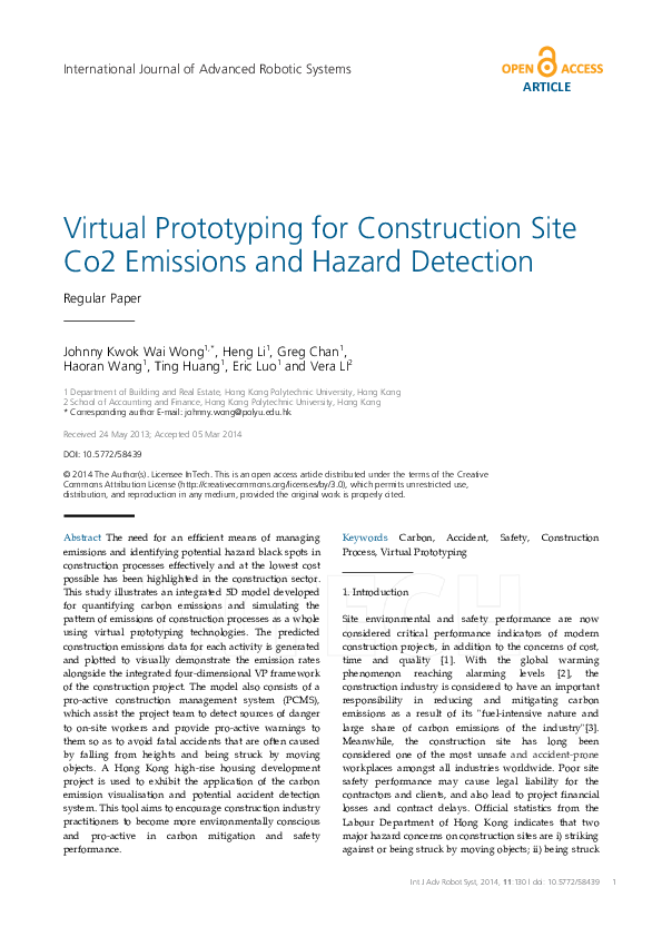 (PDF) Virtual Prototyping for Construction Site Co2 Emissions and ...