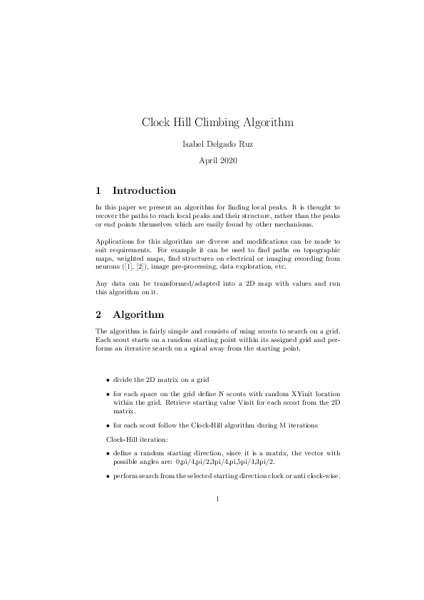 (PDF) Clock Hill Climbing Algorithm