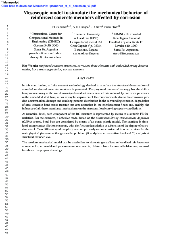 (PDF) Mesoscopic model to simulate the mechanical behavior of ...