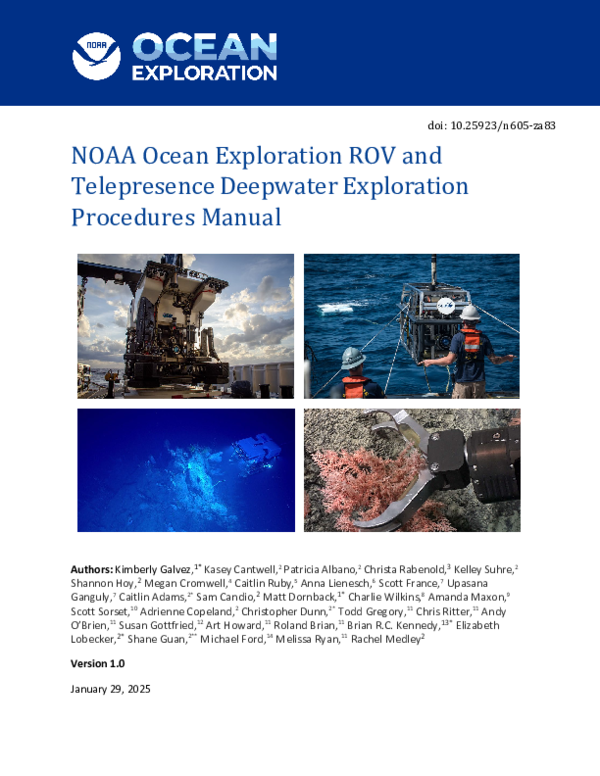 (PDF) NOAA Ocean Exploration ROV and Telepresence Deepwater Exploration ...