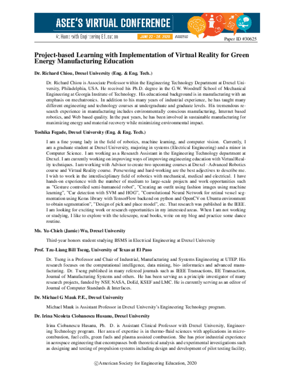 (PDF) Project-based Learning with Implementation of Virtual Reality for ...