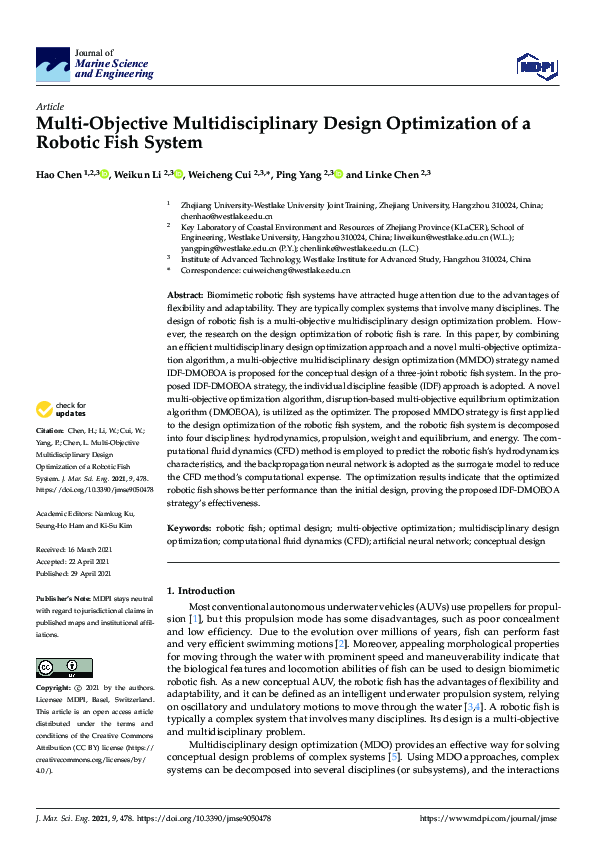(PDF) Multi-Objective Multidisciplinary Design Optimization of a ...