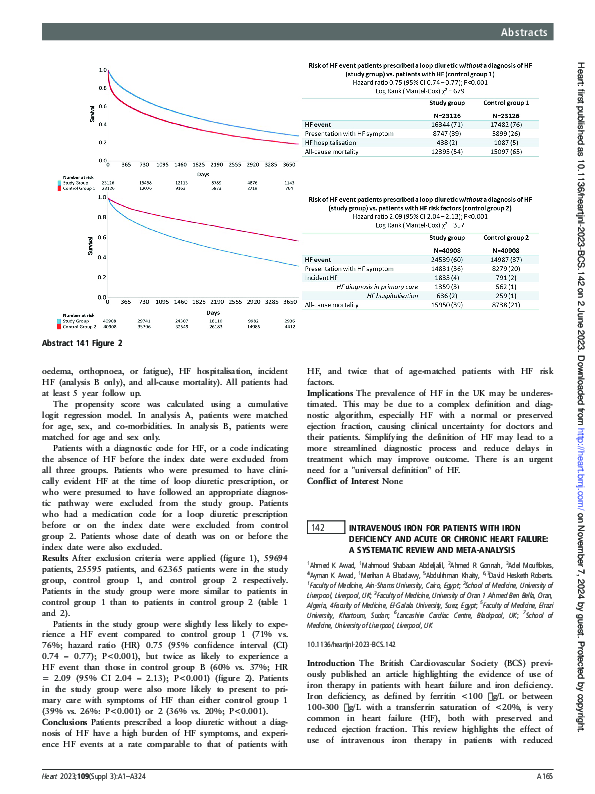 (PDF) 142 Intravenous iron for patients with iron deficiency and acute ...