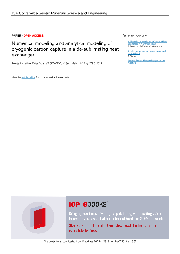 (PDF) Numerical modeling and analytical modeling of cryogenic carbon ...