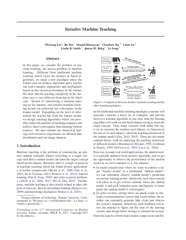 (PDF) Iterative Machine Teaching