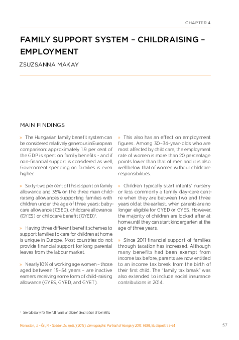 (PDF) Family support system - childraising - employment