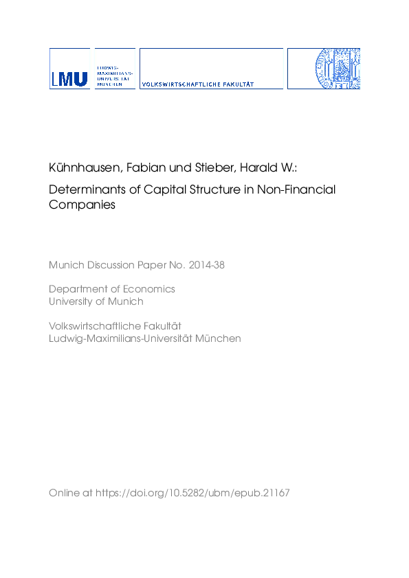 (PDF) Determinants of Capital Structure in Non-Financial Companies