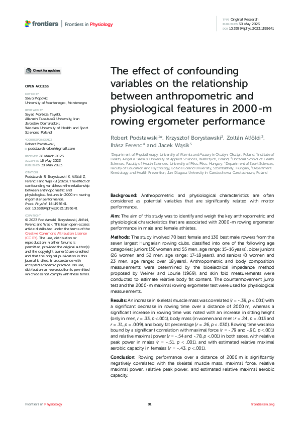 (PDF) The effect of confounding variables on the relationship between ...