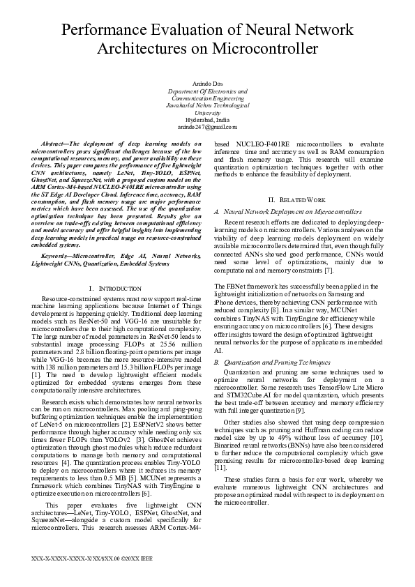 (PDF) Performance Evaluation of Neural Network Architectures on ...