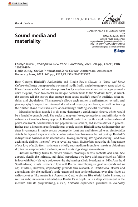 (PDF) Sound Media and Materiality