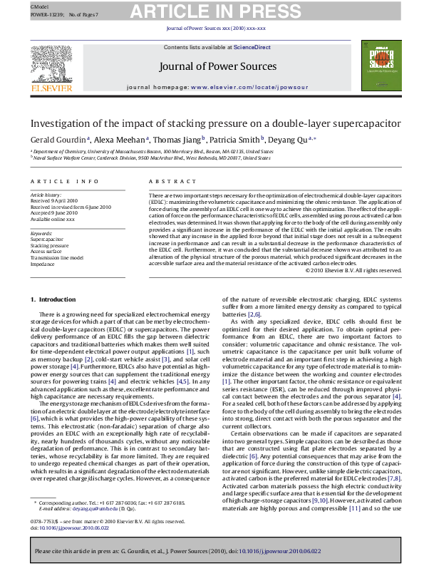 (PDF) Investigation of the impact of stacking pressure on a double ...