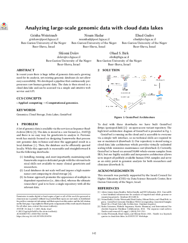 (PDF) Analyzing large-scale genomic data with cloud data lakes