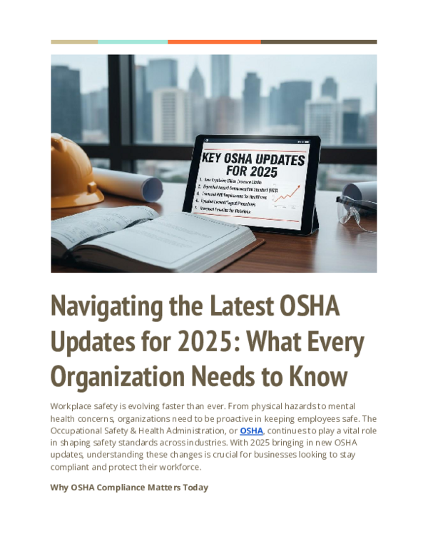 (PDF) Navigating the Latest OSHA Updates for 2025: What Every ...