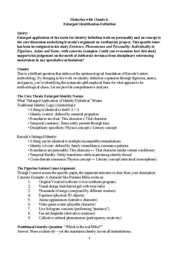 (PDF) Dialectics with Claude 6: Enlarged Identification Definition