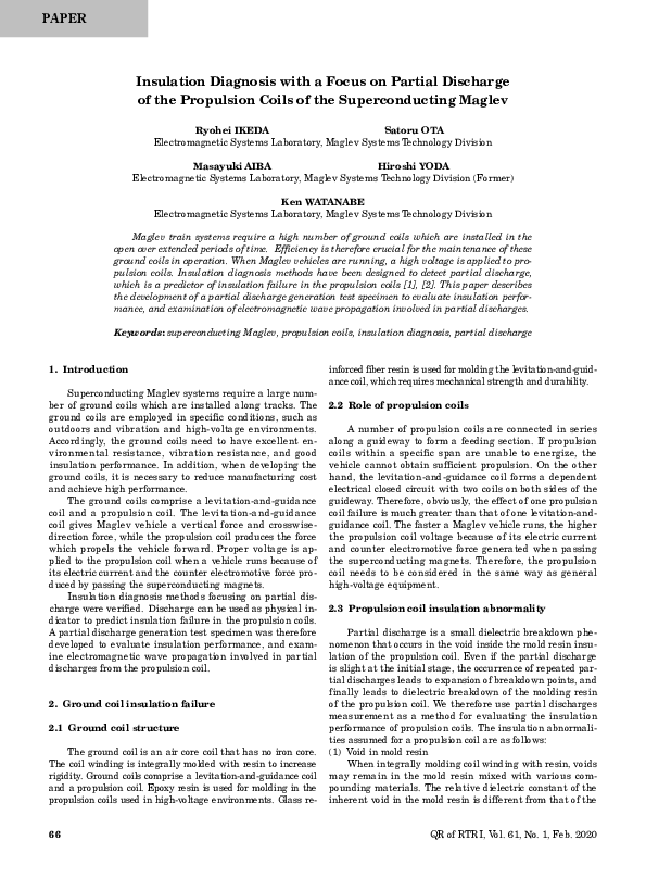 (PDF) Insulation Diagnosis with a Focus on Partial Discharge of the ...