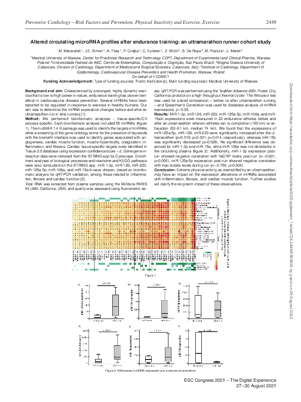 (PDF) Altered circulating microRNA profiles after endurance training ...