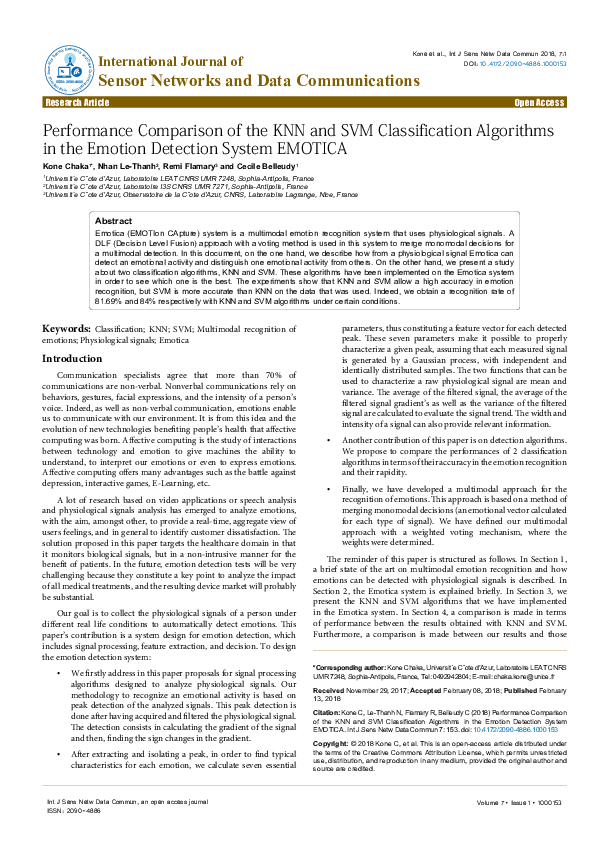 (PDF) Performance Comparison of the KNN and SVM Classification ...