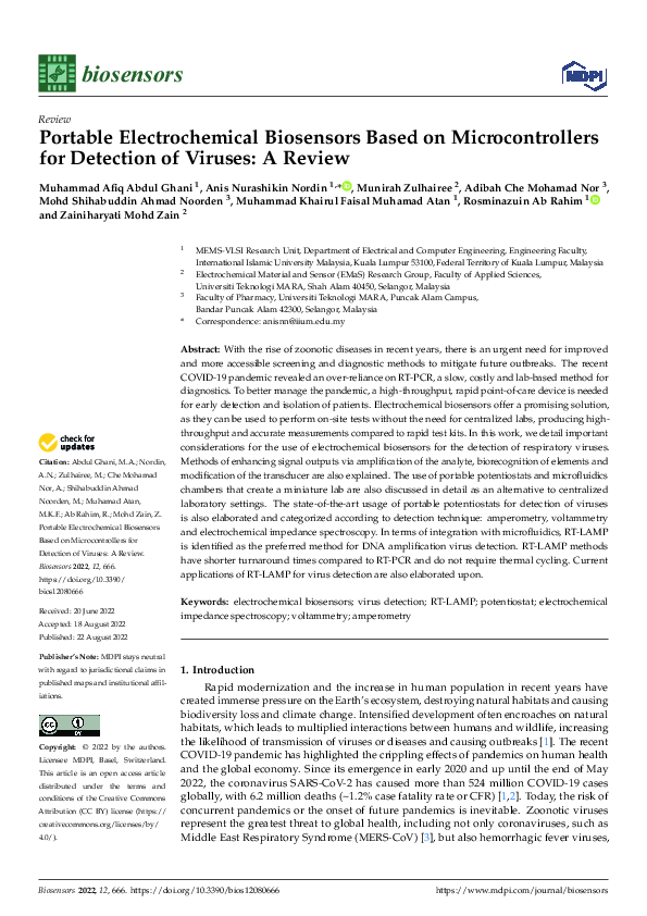 (PDF) Portable Electrochemical Biosensors Based on Microcontrollers for ...