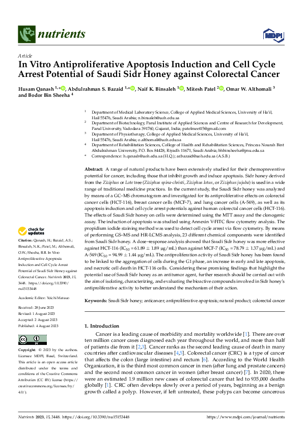 (PDF) In Vitro Antiproliferative Apoptosis Induction and Cell Cycle ...