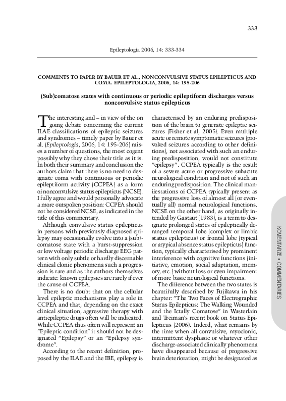 (PDF) Nonconvulsive status epilepticus and coma