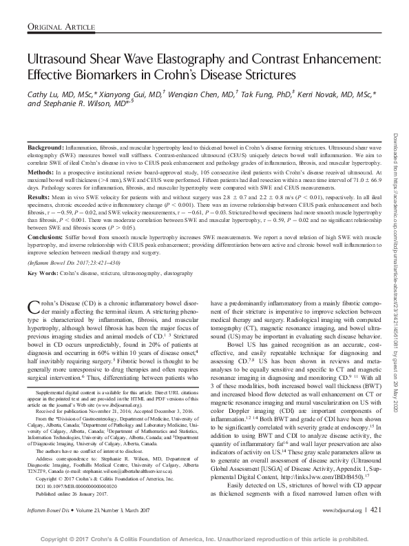 (PDF) Ultrasound Shear Wave Elastography and Contrast Enhancement ...