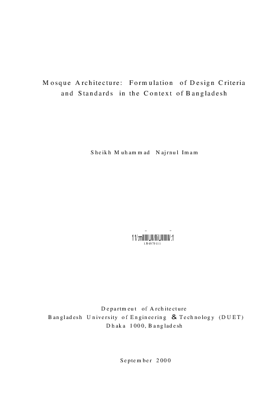 (PDF) Mosque architecture : formulation of design criteria and ...
