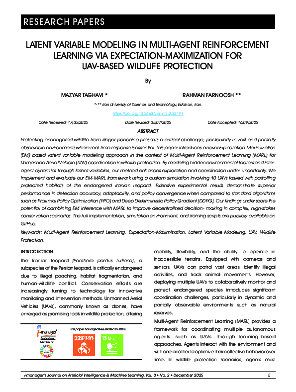 (PDF) LATENT VARIABLE MODELING IN MULTI-AGENT REINFORCEMENT LEARNING ...