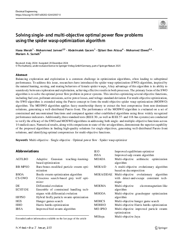 (PDF) Solving single-and multi-objective optimal power flow problems ...