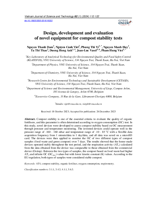 (PDF) Design, development and evaluation of novel equipment for compost ...