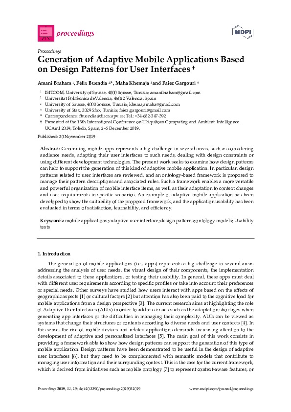 (PDF) Generation of Adaptive Mobile Applications Based on Design ...