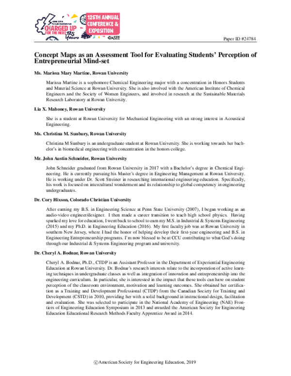(PDF) Concept Maps as an Assessment Tool for Evaluating Students ...